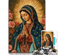 Puzzle da 1000 pezzi per adolescenti, Vergine Maria, puzzle da 1000 pezzi, con poster abbinato e foglio di quiz per ragazzi dai 14 anni in su (dimensioni 38x26cm)