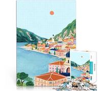Puzzle da 1000 pezzi per adolescenti Vernice Lago di Garda Italia Gioco impegnativo e gioco in famiglia Giocattoli per la decorazione della casa 38x26cm