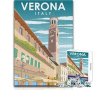 Puzzle da 1000 pezzi per adolescenti Verona, Italia, poster di strada, gioco educativo per famiglie, analisi e logica, ottimo regalo, dimensioni 38x52cm