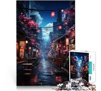 Puzzle da 1000 pezzi per adolescenti Via al neon del Giappone Giocattoli di gioco impegnativi Adatto per la decorazione del desktop 75x50cm