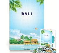 Puzzle da 1000 pezzi per adolescenti, viaggio a Bali, Indonesia, gioco di incastro preciso, sfida mentale, giocattolo divertente e rilassante, scena natalizia (38x26cm)