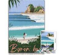 Puzzle da 1000 pezzi per adolescenti, viaggio a Byron Bay, giocattolo, gioco intellettuale ma divertente e umoristico, opera d'arte, dimensioni regalo 38x26cm