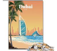 Puzzle da 1000 pezzi per adolescenti Viaggio a Dubai, allena il tuo cervello e le tue mani Regali di compleanno unici per età 14+ 26x38cm
