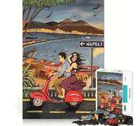 Puzzle da 1000 pezzi per adolescenti Viaggio a Napoli Taglio preciso Artigianato Gioco cognitivo Divertente Gioco per il tempo libero Natale Arte per la casa (38x52cm)