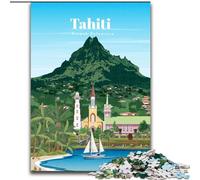 Puzzle da 1000 pezzi per adolescenti Viaggio a Tahiti, antistress, sfida difficile, regali di Babbo Natale segreto per età 14 anni in su 26x38cm