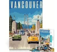 Puzzle da 1000 pezzi per adolescenti "Viaggio a Vancouver" con bordi netti, gioco stimolante cognitivo, gioco di inattività, regalo di Natale (50x75cm)