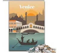 Puzzle da 1000 pezzi per adolescenti Viaggio a Venezia, adatto a persone dai 14 anni in su Giochi educativi Regali di Babbo Natale segreto 26x38cm