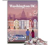 Puzzle da 1000 pezzi per adolescenti Viaggio a Washington DC, adatto a persone dai 14 anni in su Giochi educativi Regali di Babbo Natale segreto 50x75cm