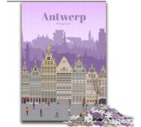 Puzzle da 1000 pezzi per adolescenti Viaggio ad Anversa, adatto a persone dai 14 anni in su Giochi educativi Regali di Babbo Natale segreto 75x100cm