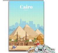 Puzzle da 1000 pezzi per adolescenti Viaggio al Cairo, adatto a persone dai 14 anni in su Giochi educativi Regali di Babbo Natale segreto 75x100cm