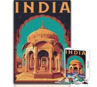 Puzzle da 1000 pezzi per adolescenti Viaggio in India Gioco stimolante Giocattoli Un'opera d'arte Regali di compleanno Dimensioni 50x75cm