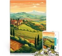 Puzzle da 1000 pezzi per adolescenti Viaggio in Italia con Tuscan View Attività per famiglie offerte come regali per tutta la famiglia 75x50cm