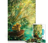 Puzzle da 1000 pezzi per adolescenti Viaggio nella foresta e sul fiume del capibara,taglio netto,gioco cognitivo divertente,gioco per il tempo libero,decorazione natalizia per la casa (38x52cm)