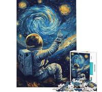 Puzzle da 1000 pezzi per adolescenti viaggio spaziale tra gli astronauti giocattolo educativo sfida impegnativa regalo per donne e uomini (dimensioni 38x26cm)