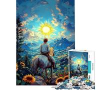 Puzzle da 1000 pezzi per adolescenti Viaggio verso il Sole puzzle per adulti giochi rilassanti migliora la memoria regalo per amici e familiari (dimensioni 38x26cm)