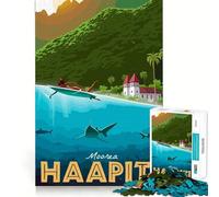 Puzzle da 1000 pezzi per adolescenti, viaggio verso la felicità, decorazione per incastri, gioco per esercizi mentali, gioco per il tempo libero, regalo di Natale divertente (50x75cm)