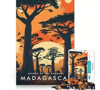 Puzzle da 1000 pezzi per adolescenti Viale dei Baobab Madagascar Esatto Bordo Arte Giocattolo per Allenamento Cerebrale Gioco Rilassante Decorazione Natalizia (38x26cm)