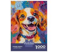 Puzzle Da 1000 Pezzi Per Adolescenti Vibrant Beagle Portrait Puzzle Per Adulti Giochi Rilassanti Taglio Di Precisione Regali Unici Per Compleanni E Occasioni Speciali 52x38cm/1000pcs