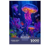 Puzzle Da 1000 Pezzi Per Adolescenti Vibrant Jellyfish And Coral Reef Scene Puzzle Per Adulti Giochi Divertenti Migliorano La Memoria Aiutano Ad Allenare Il Cervello 52x38cm/1000pcs