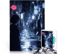 Puzzle da 1000 pezzi per adolescenti Vicolo della notte piovosa Per il divertimento in famiglia Regalo di compleanno, regali, arte murale 50x70cm