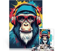 Puzzle da 1000 pezzi per adolescenti Videogioco Chimpanzee di Watercolor Gaming Assemblaggio del modello Regali di compleanno 52x38cm