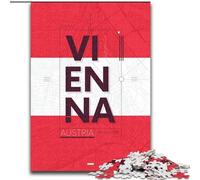 Puzzle da 1000 pezzi per adolescenti Vienna Austria, adatto a persone dai 14 anni in su, giochi educativi, regali di Babbo Natale segreto, 26x38cm