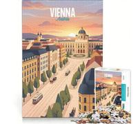 Puzzle da 1000 pezzi per adolescenti, Vienna, Austria, gioco per famiglie, decorazione da parete, per rafforzare l'amore tra le coppie 50x75cm