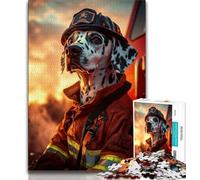Puzzle da 1000 pezzi per adolescenti Vigile del fuoco Dalmata 1000 pezzi per adolescenti apprendimento educativo per È ideale come regalo per tutta la famiglia 75x50cm