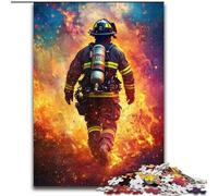 Puzzle da 1000 pezzi per adolescenti Vigile del fuoco Design vivace e unico Esperienza di puzzle rilassante e stimolante 26x38cm