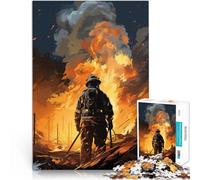 Puzzle da 1000 pezzi per adolescenti Vigile del fuoco Trainieren Sie Ihr Gehirn und Ihre Hände Wanddekoration75x50cm