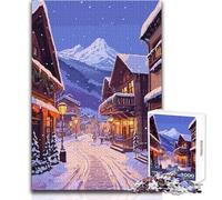 Puzzle da 1000 pezzi per adolescenti Villaggio di Natale Europa Gioco educativo per famiglie Regalo di compleanno Opera d'arte Dimensioni 50x75cm