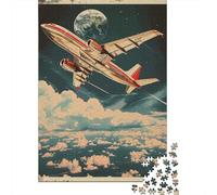 Puzzle Da 1000 Pezzi Per Adolescenti Vintage Airplane Poster-9 Puzzle Per Adulti Giochi Rilassanti Ma Divertenti E Umoristici Sfida Da Completare 70x50cm/1000pcs