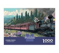 Puzzle Da 1000 Pezzi Per Adolescenti Vintage Steam Train Journey Through Lush Gardens Puzzle Per Adolescenti Giocattoli Antistress Regalo Di Compleanno, Natale 70x50cm/1000pcs