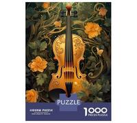 Puzzle Da 1000 Pezzi Per Adolescenti Violin Vintage Violinist Puzzle Per Adulti Gioco Rompicapo Antistress Per Compleanno, Natale 52x38cm/1000pcs