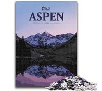 Puzzle da 1000 pezzi per adolescenti Visita Aspen Aiuta il cervello ad allenare Giocattoli avvincenti per coltivare la pazienza Decorazione da parete (dimensioni 50x75cm)