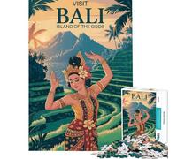 Puzzle da 1000 pezzi per adolescenti Visita Bali l'isola degli dei Puzzle per adulti gioco per famiglie divertente e spiritoso attività da fare a casa (dimensioni 38x26cm)