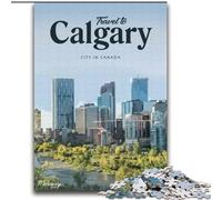 Puzzle da 1000 pezzi per adolescenti Visita Calgary, allena il tuo cervello e le tue mani Regali di compleanno unici per ragazzi dai 14 anni in su, 75x100cm