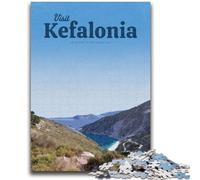 Puzzle da 1000 pezzi per adolescenti Visita Cefalonia per età 14+ Gioco a quiz Attività divertenti a casa, regalo di compleanno, regali da viaggio (dimensioni 50x75cm)