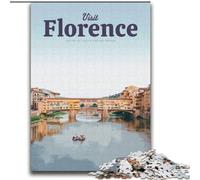 Puzzle da 1000 pezzi per adolescenti Visita Firenze, adatto a persone dai 14 anni in su Giochi educativi Regali di Babbo Natale segreto 75x100cm
