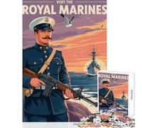 Puzzle da 1000 pezzi per adolescenti Visita i Royal Marines Poster Giocattoli antistress Regali per donne Uomini Gioco impossibile Interessante riduzione dello stress Dimensioni 38x52cm