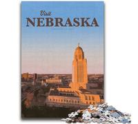 Puzzle da 1000 pezzi per adolescenti Visita il Nebraska per 14+ giochi di sfida unici per famiglie, regali di compleanno di Natale (dimensioni 38x52cm)