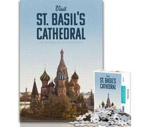 Puzzle da 1000 pezzi per adolescenti Visita la Cattedrale di San Basilio Puzzle per adulti 1000 pezzi, gioco per famiglie antistress sfida difficile Ottimi regali e giocattoli 26x38cm