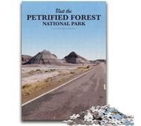 Puzzle da 1000 pezzi per adolescenti "Visita la foresta pietrificata", con poster abbinato e foglio di quiz per ragazzi dai 14 anni in su (50x75cm)