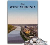 Puzzle da 1000 pezzi per adolescenti Visita la Virginia Occidentale Puzzle per adolescenti, gioco per famiglie antistress, sfida difficile, adatto alle coppie (50x75cm)