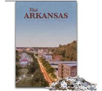 Puzzle da 1000 pezzi per adolescenti Visita l'Arkansas Gioco intellettuale giocattolo per la decorazione della casa per età 14 anni in su (26x38cm) 1000 pezzi