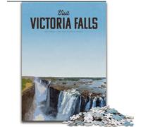 Puzzle da 1000 pezzi per adolescenti Visita le Cascate Vittoria, allena il tuo cervello e le tue mani Regali di compleanno unici per ragazzi dai 14 anni in su, 26x38cm