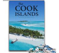 Puzzle da 1000 pezzi per adolescenti Visita le Isole Cook Gioco intellettuale giocattolo per la decorazione della casa per età 14 anni in su (38x52cm) 1000 pezzi