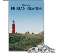 Puzzle da 1000 pezzi per adolescenti Visita le isole Frisone, gioco stimolante e gioco educativo per famiglie per compleanni, Natale 50x75cm