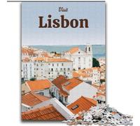 Puzzle da 1000 pezzi per adolescenti Visita Lisbona, adatto a persone dai 14 anni in su Giochi educativi Regali di Babbo Natale segreto 75x100cm