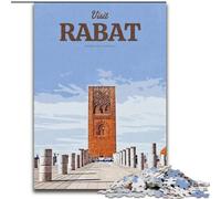 Puzzle da 1000 pezzi per adolescenti Visita Rabat, giocattolo educativo intellettuale decomprimente, regalo di compleanno, regali, arte murale 26x38cm